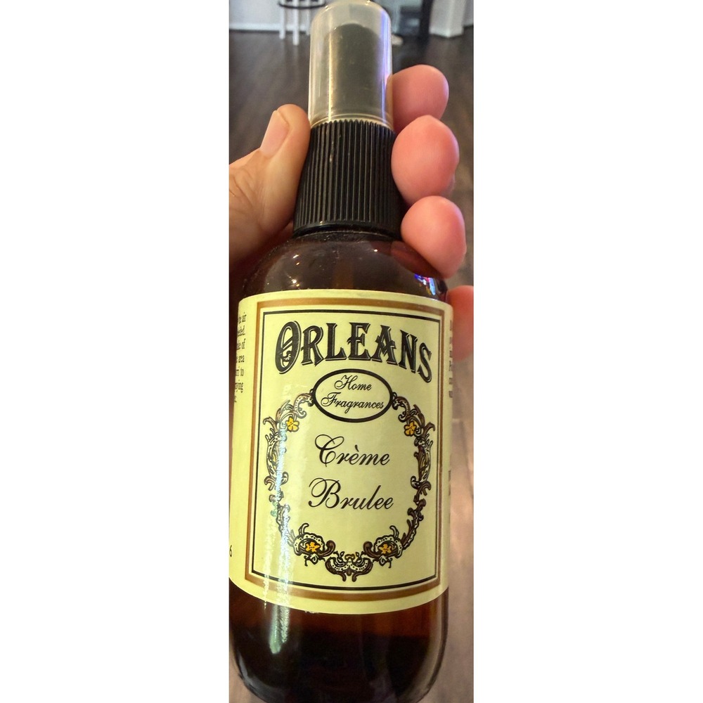 Orleans Home Fragrances Creme Brulee Room Spray 4oz Amber Glass Bottle Mist